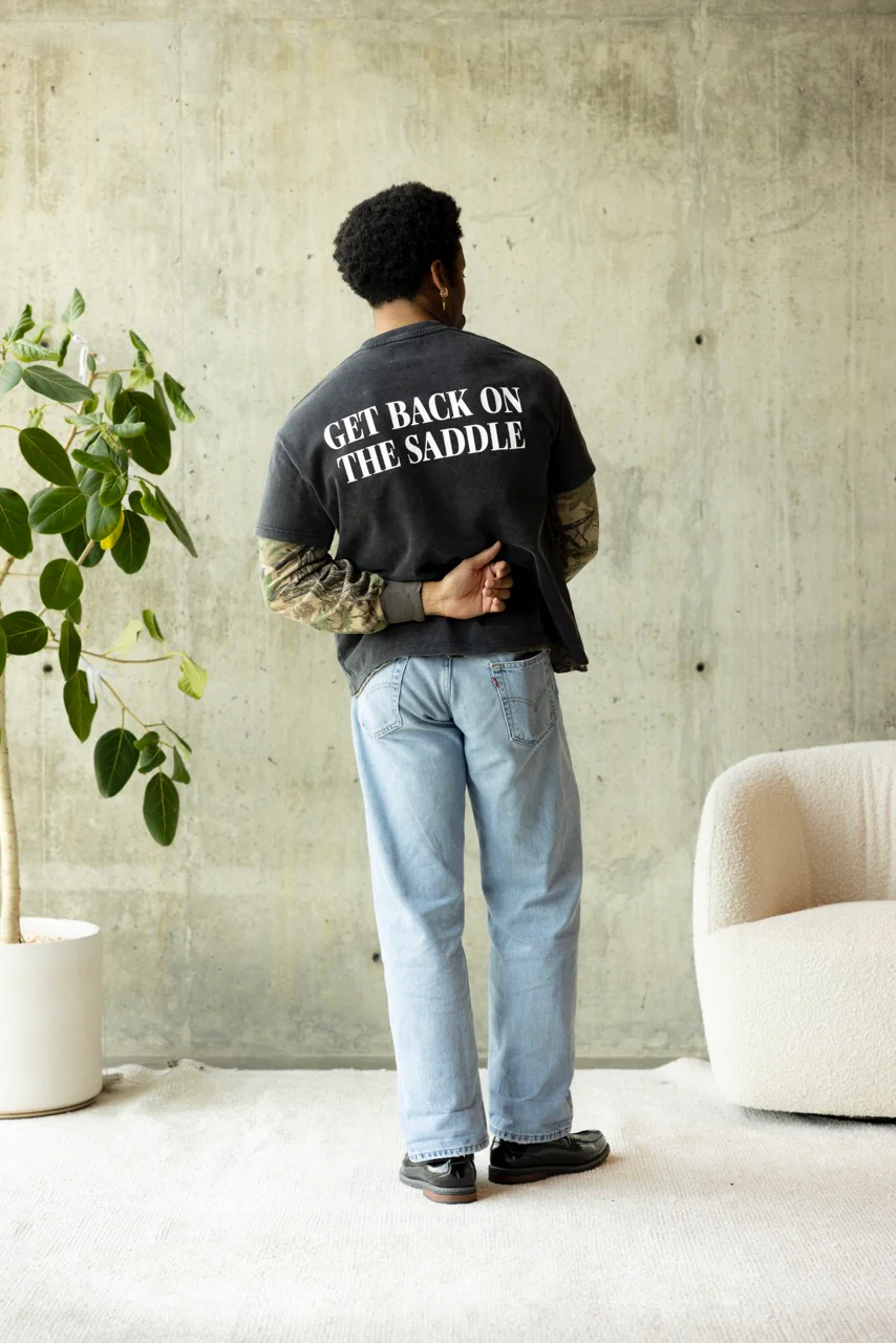 GET BACK ON THE SADDLE TEE